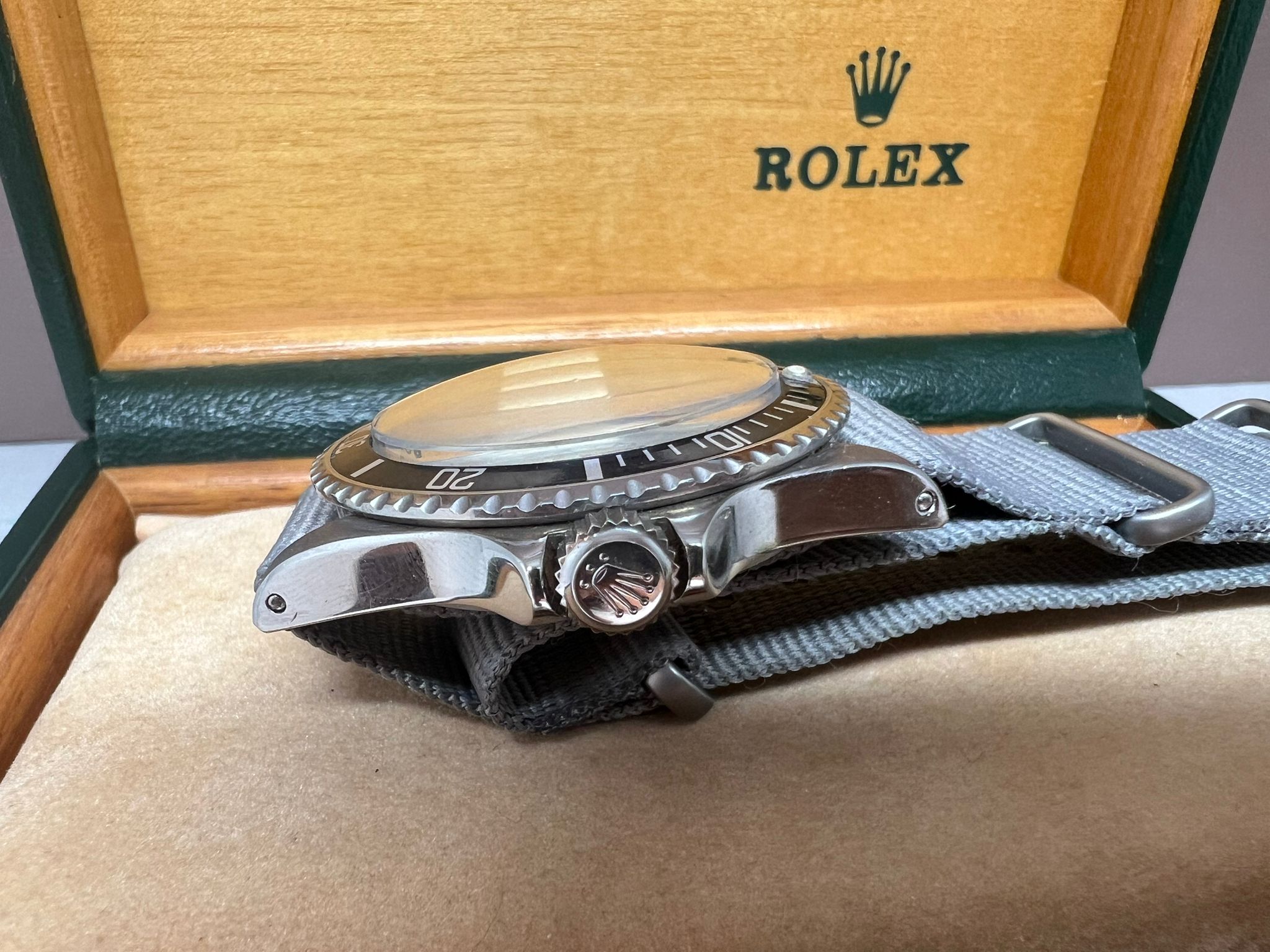 Rolex Vintage 舊裝膠面 submariner 對期 non-serif dial 5513 S/N: 32xxxxx 淨錶頭
