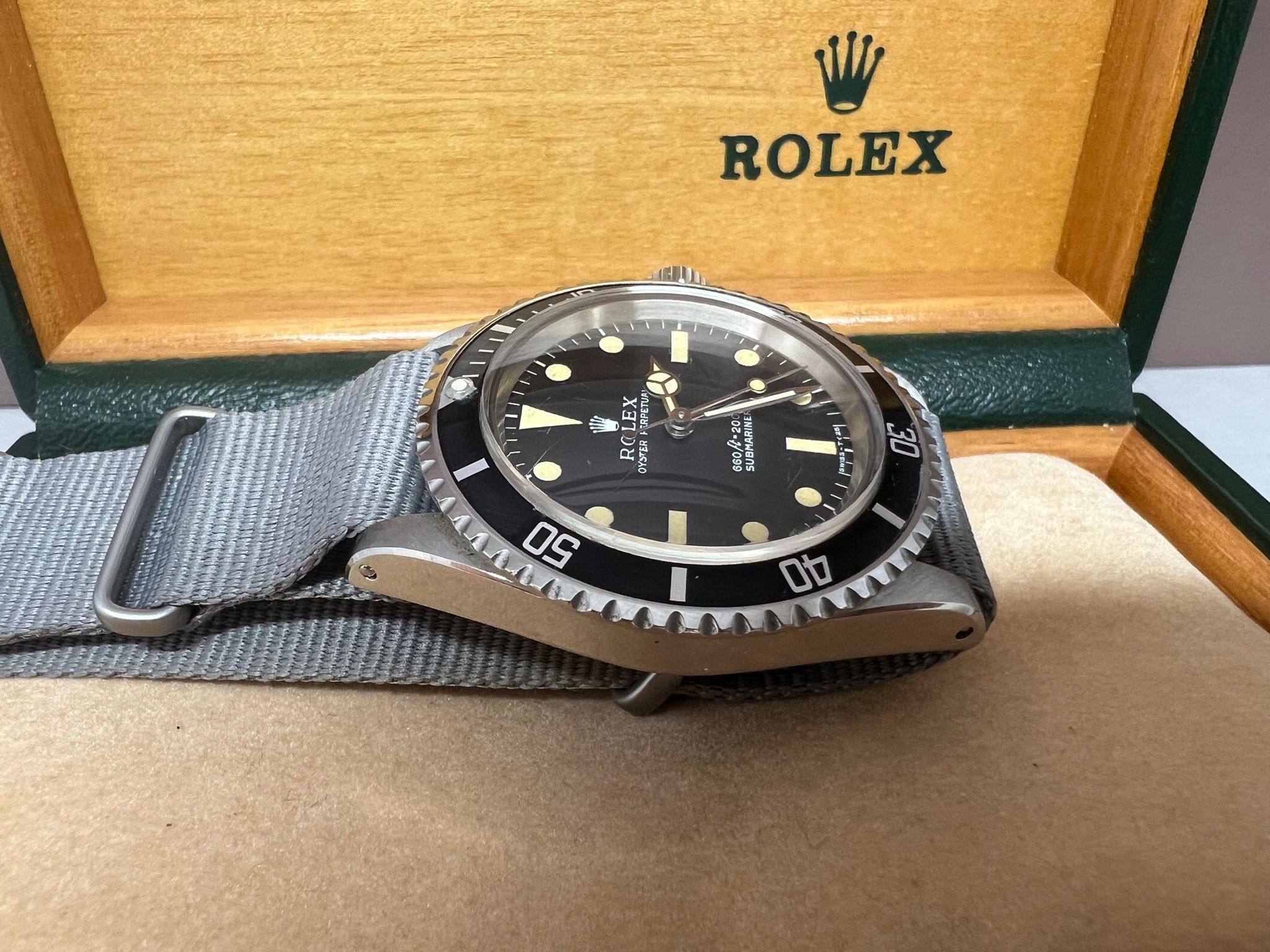 Rolex Vintage 舊裝膠面 submariner 對期 non-serif dial 5513 S/N: 32xxxxx 淨錶頭