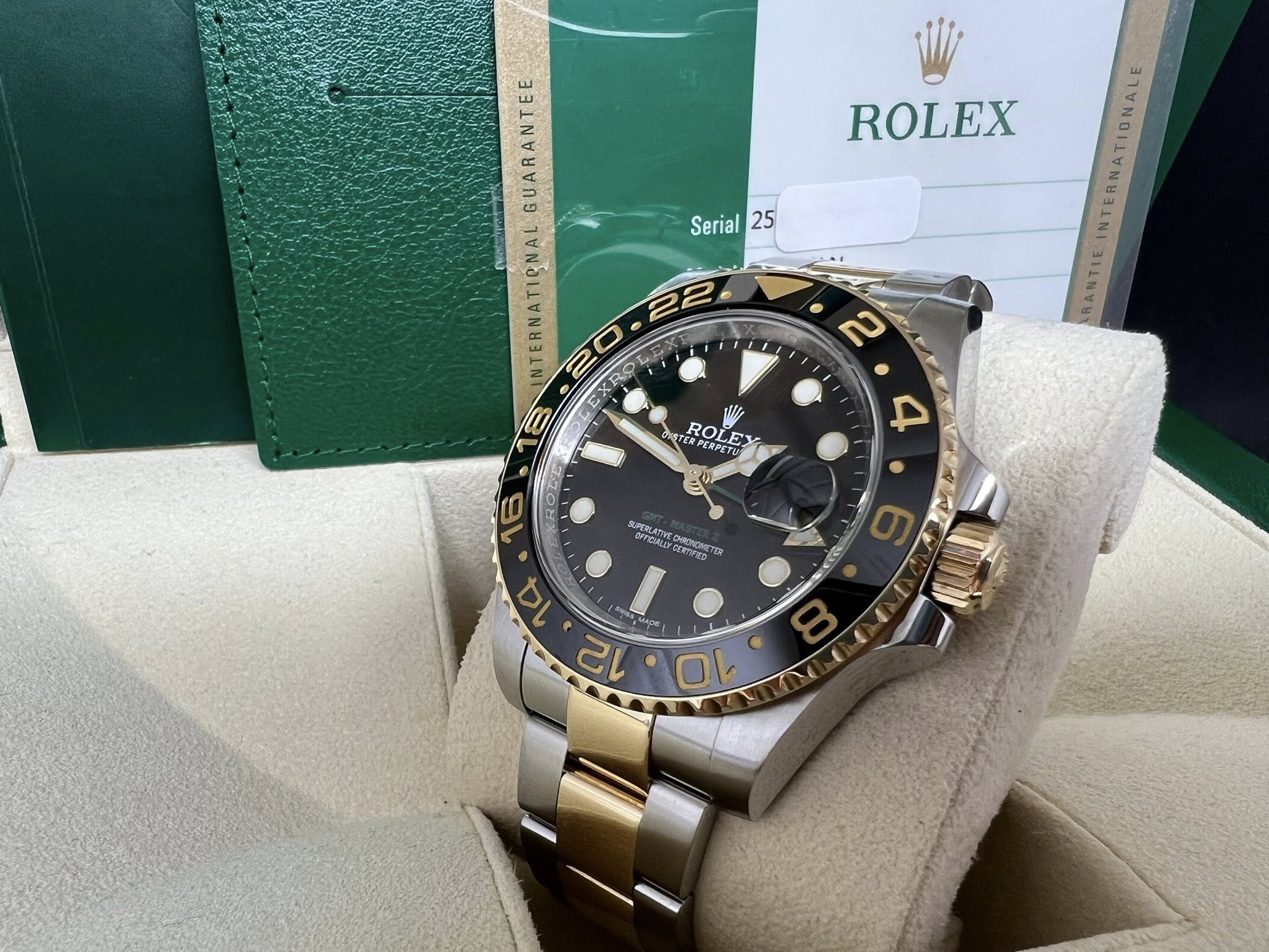 Rolex GMT Master II 金鋼綠針 116713LN 2016年錶 行貨