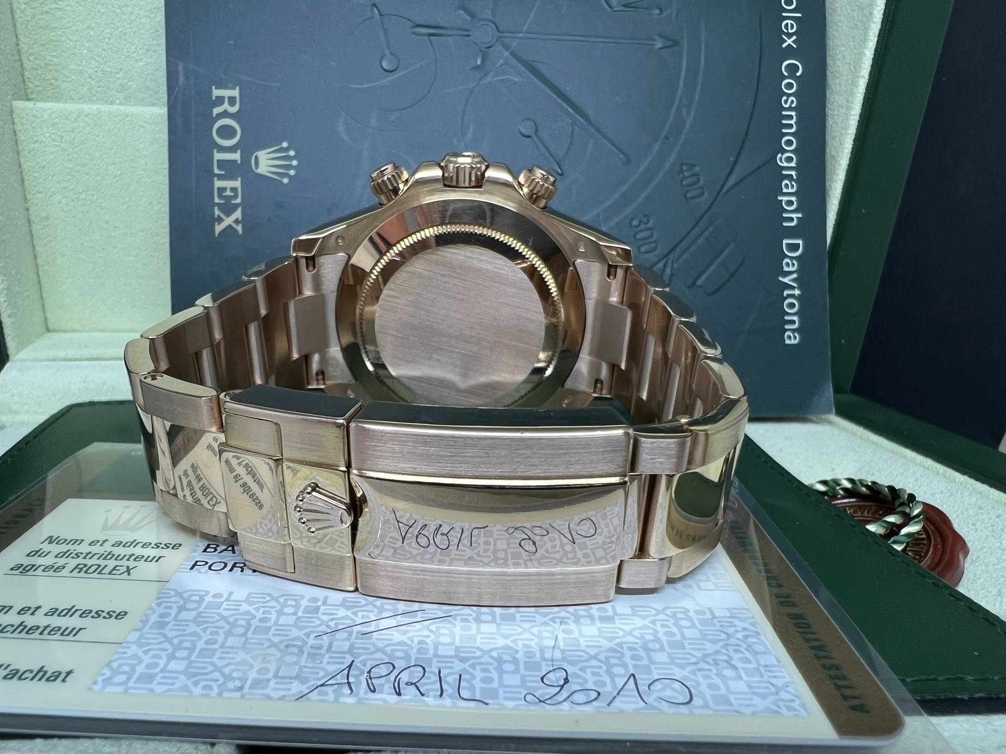 Rolex Daytona  全玫瑰金黑面 116505 2010年錶