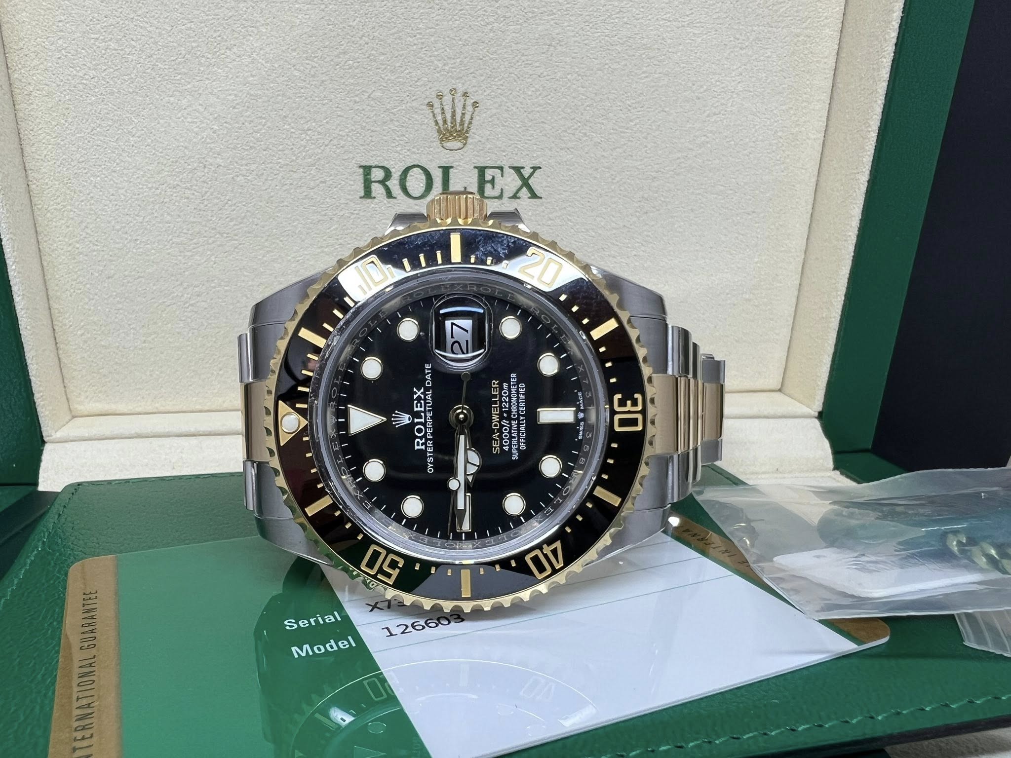 Rolex Sea Dweller 43mm 金鋼單金 126603 2019年錶