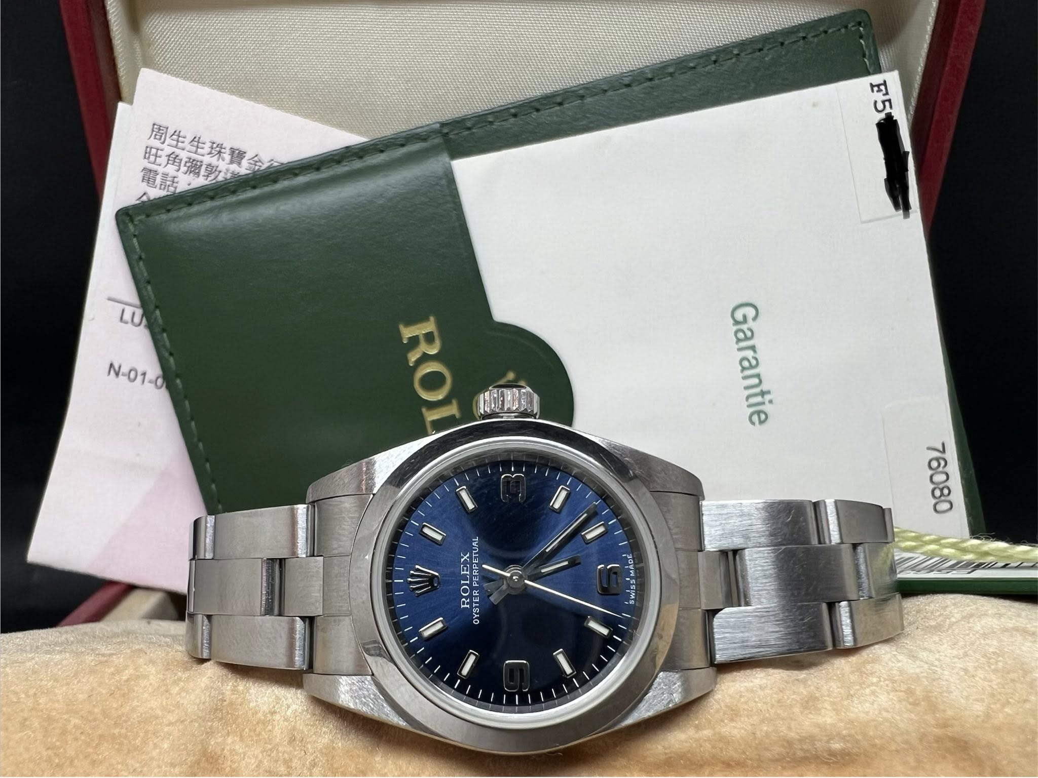 Rolex Oyster perpetual 26mm 藍面369 76080 F頭 行貨