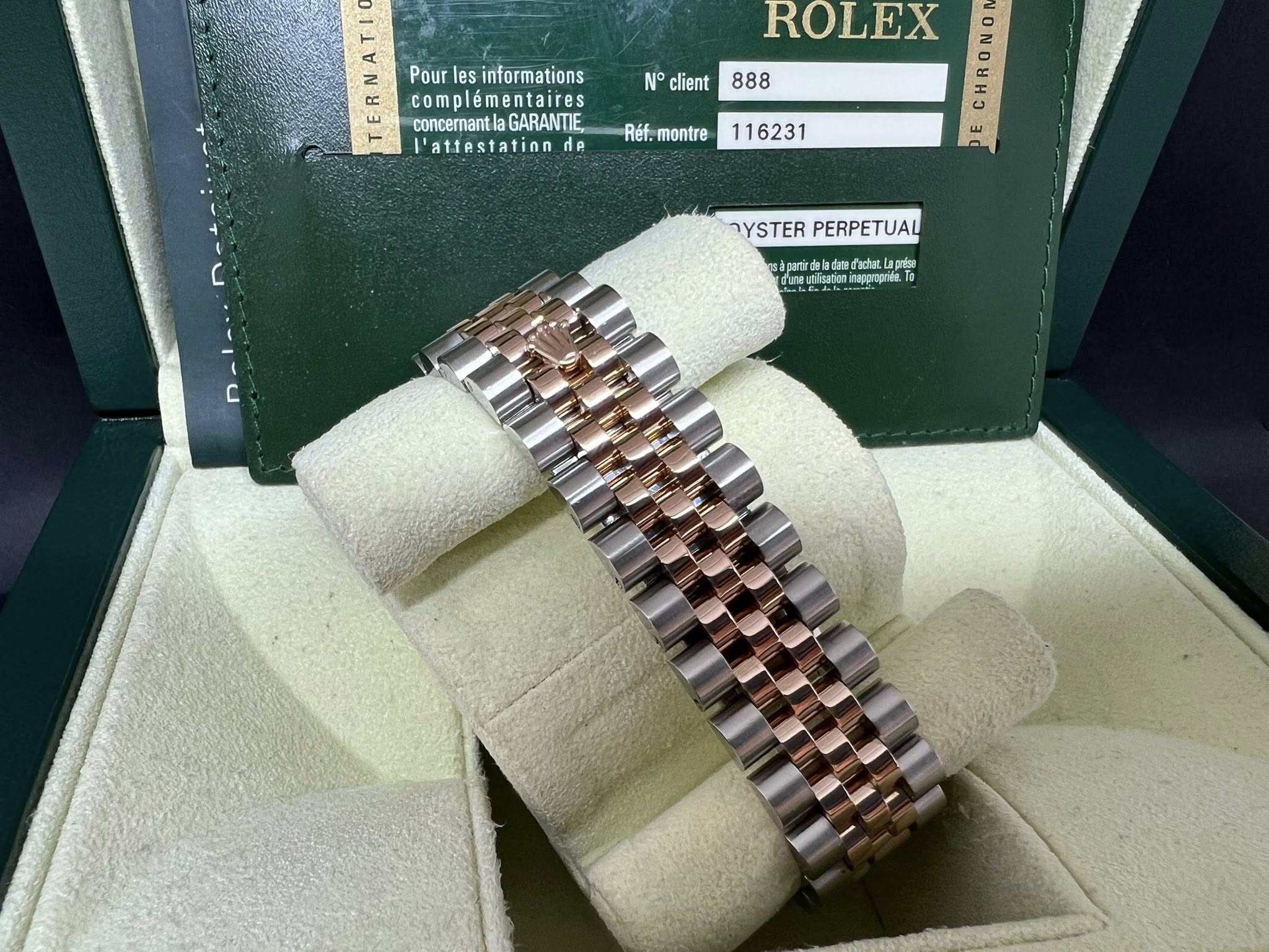 Rolex Datejust  36mm 玫塊金鋼 粉紅面羅馬字 116231 G頭 行貨
