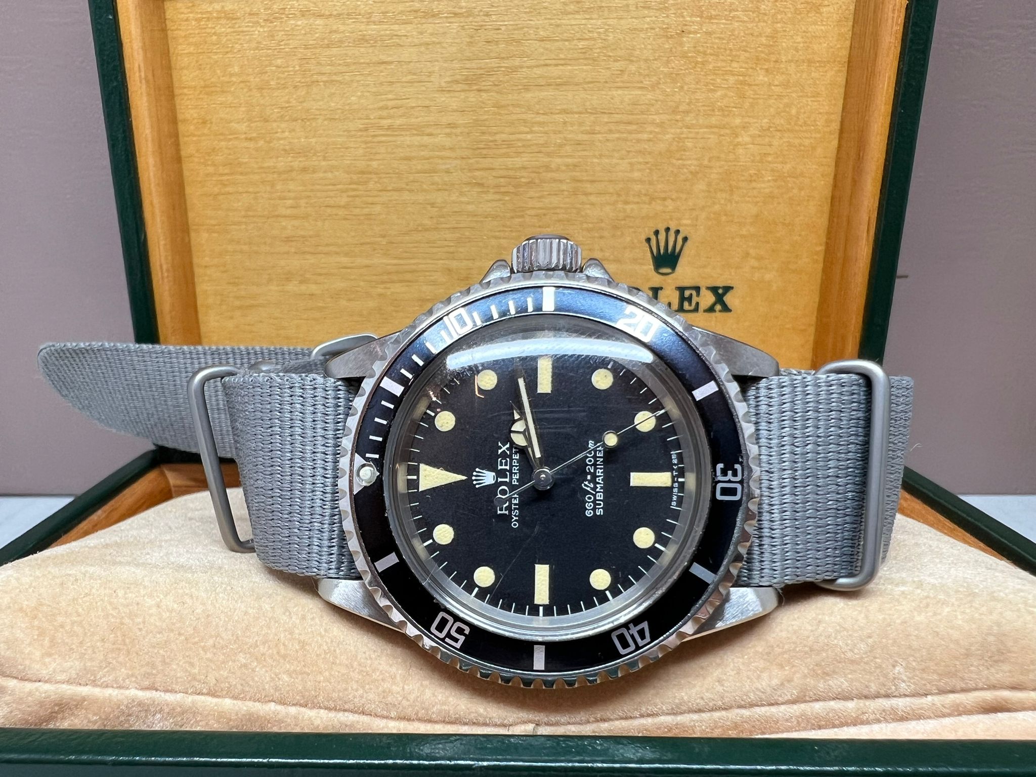 Rolex Vintage 舊裝膠面 submariner 對期 non-serif dial 5513 S/N: 32xxxxx 淨錶頭