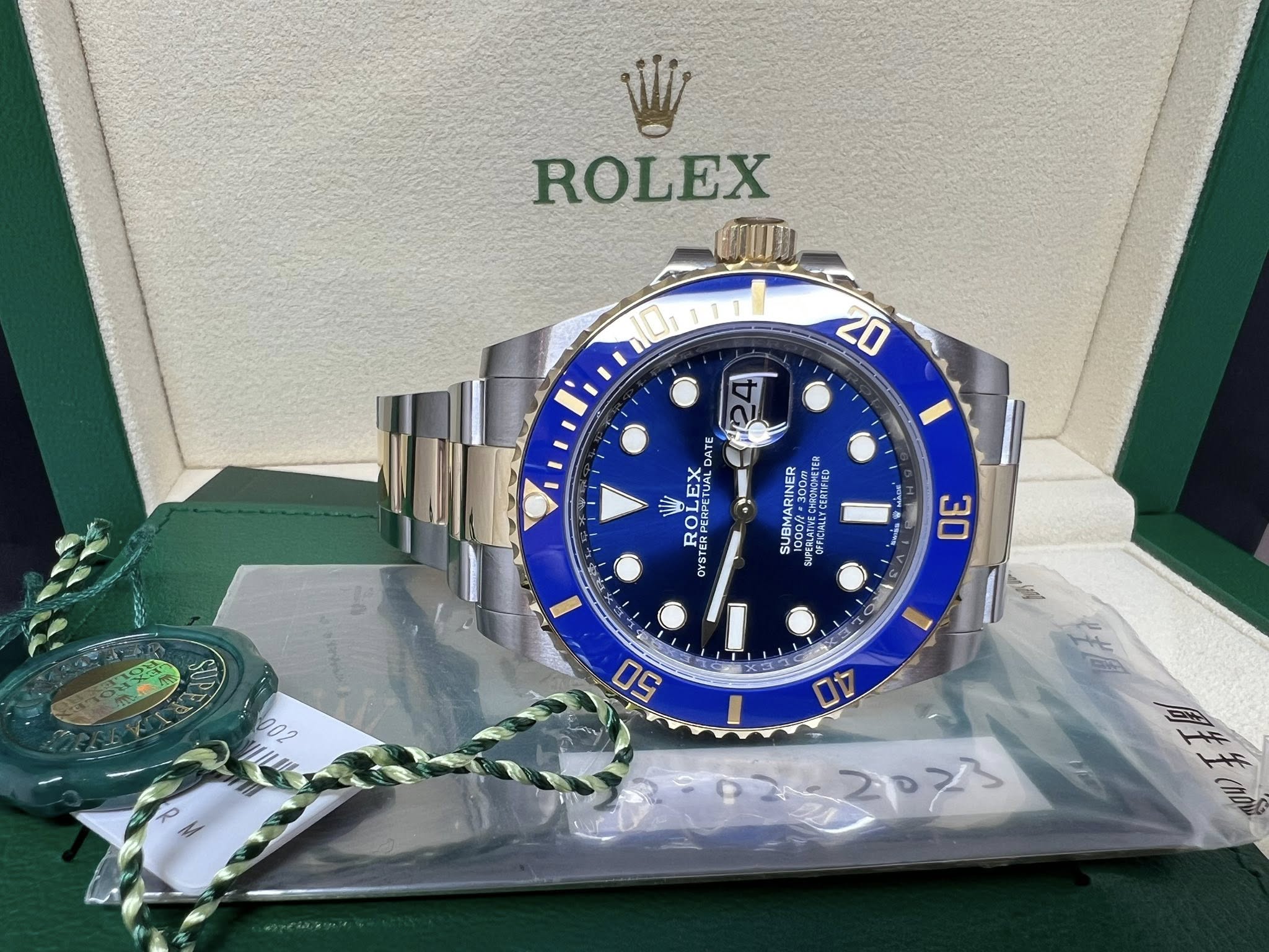 全新未用品 Rolex Submariner  41mm 新款金鋼藍面 126613LB 2023年錶 行貨連買單