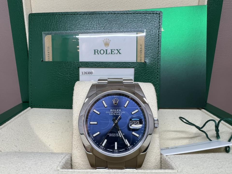 Rolex Datejust 41mm 藍面條字 Oyster 126300 2019年錶