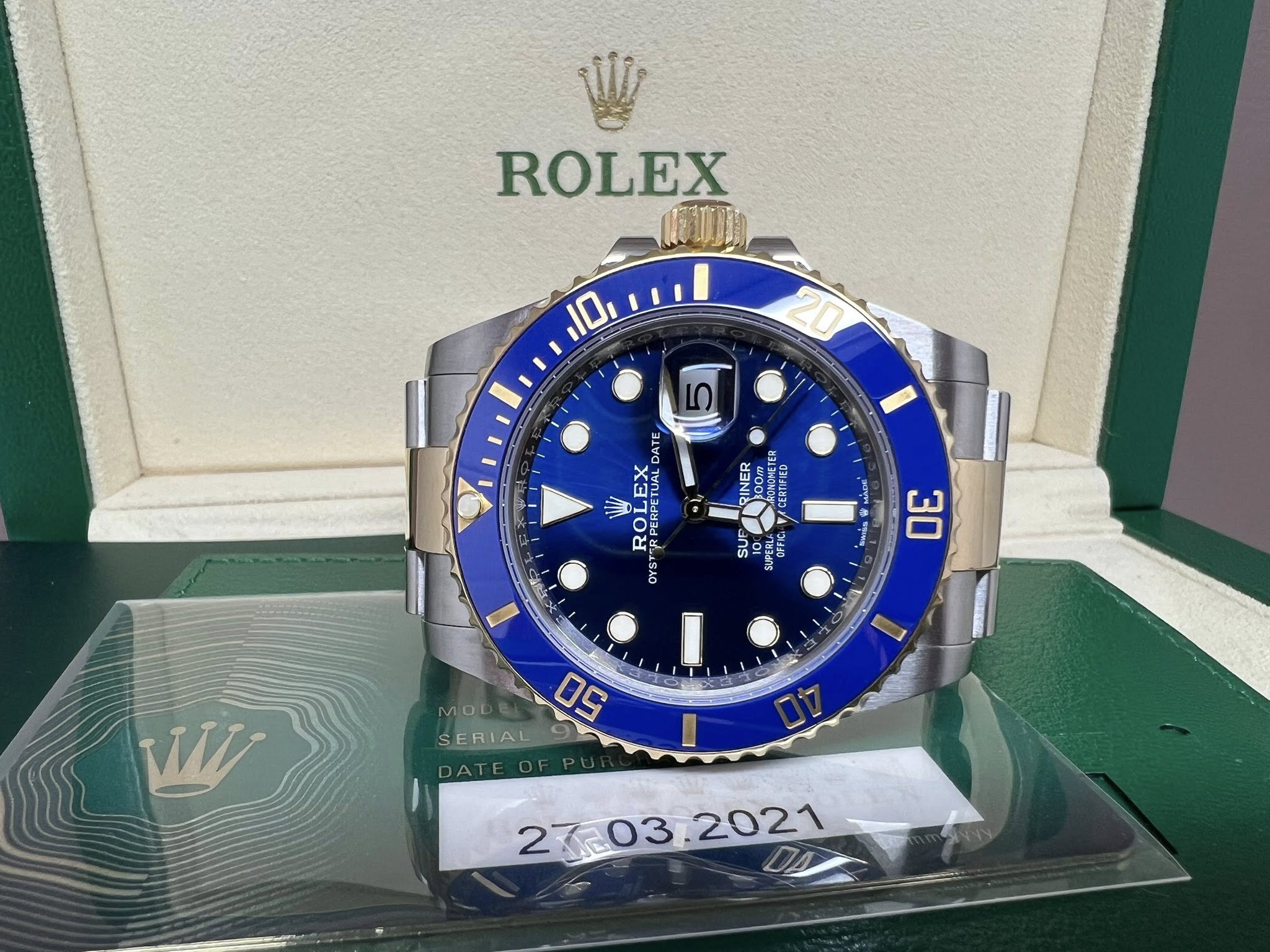 Rolex Submariner  41mm 新款金鋼藍面 126613LB 2021年錶