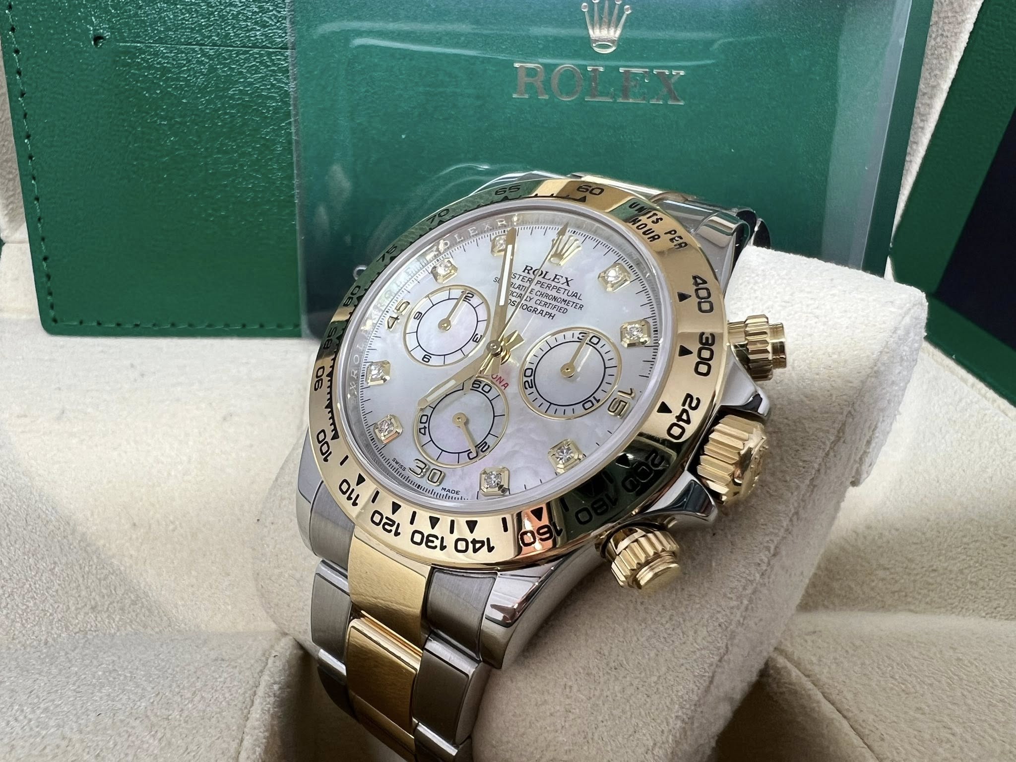Rolex Daytona 金鋼白貝面石字 116503NG 2020年錶 NFC出世卡