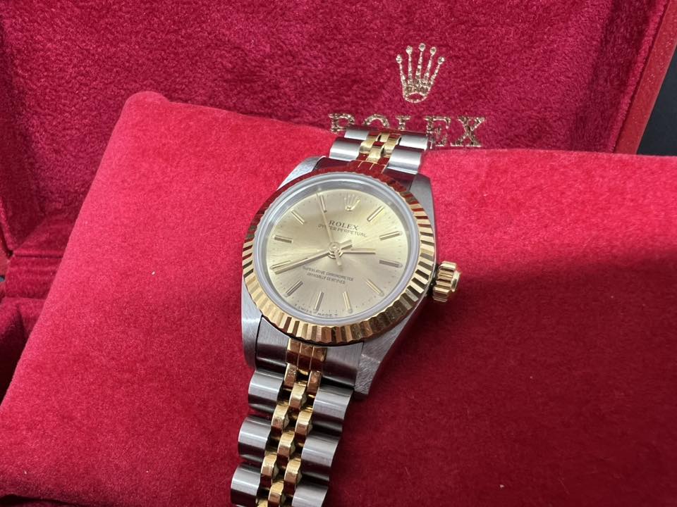 Rolex OP 26mm  金鋼金面 67193 W series 密窿