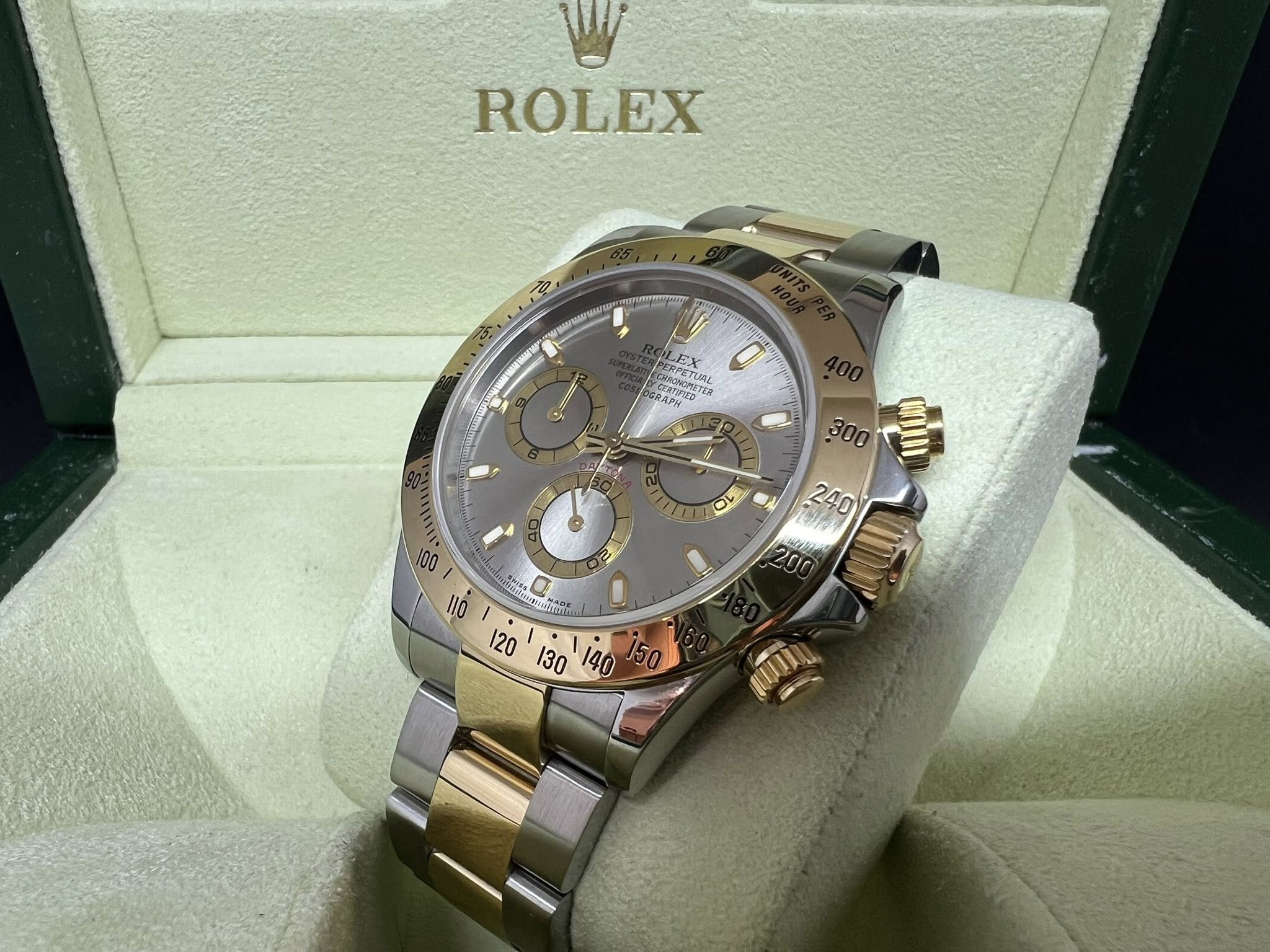Rolex Daytona 金鋼灰面 116523 K頭 淨錶