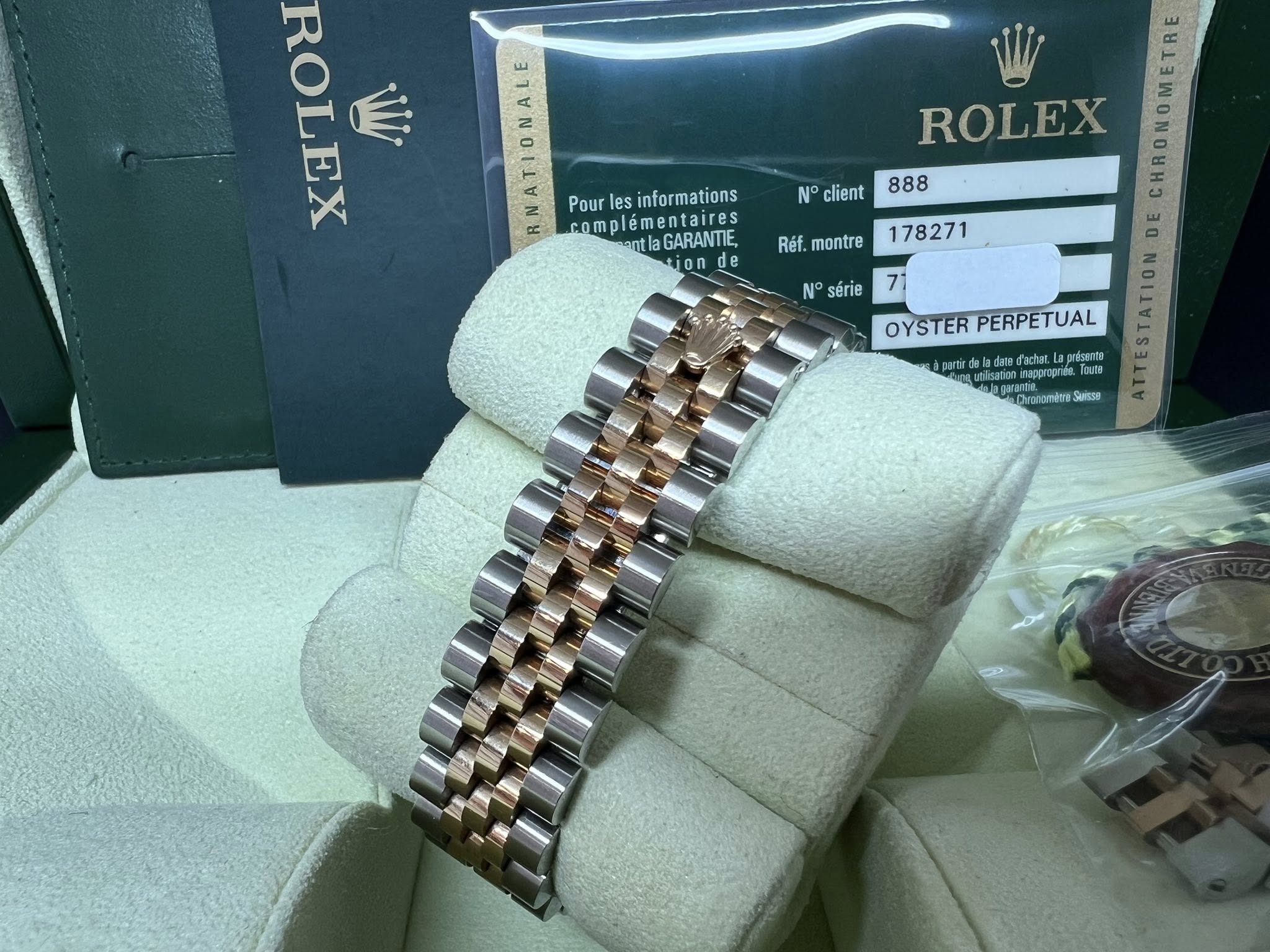 Rolex Datejust 31mm 玫瑰金鋼石字 178271G 亂碼 行貨  未打磨 95%新