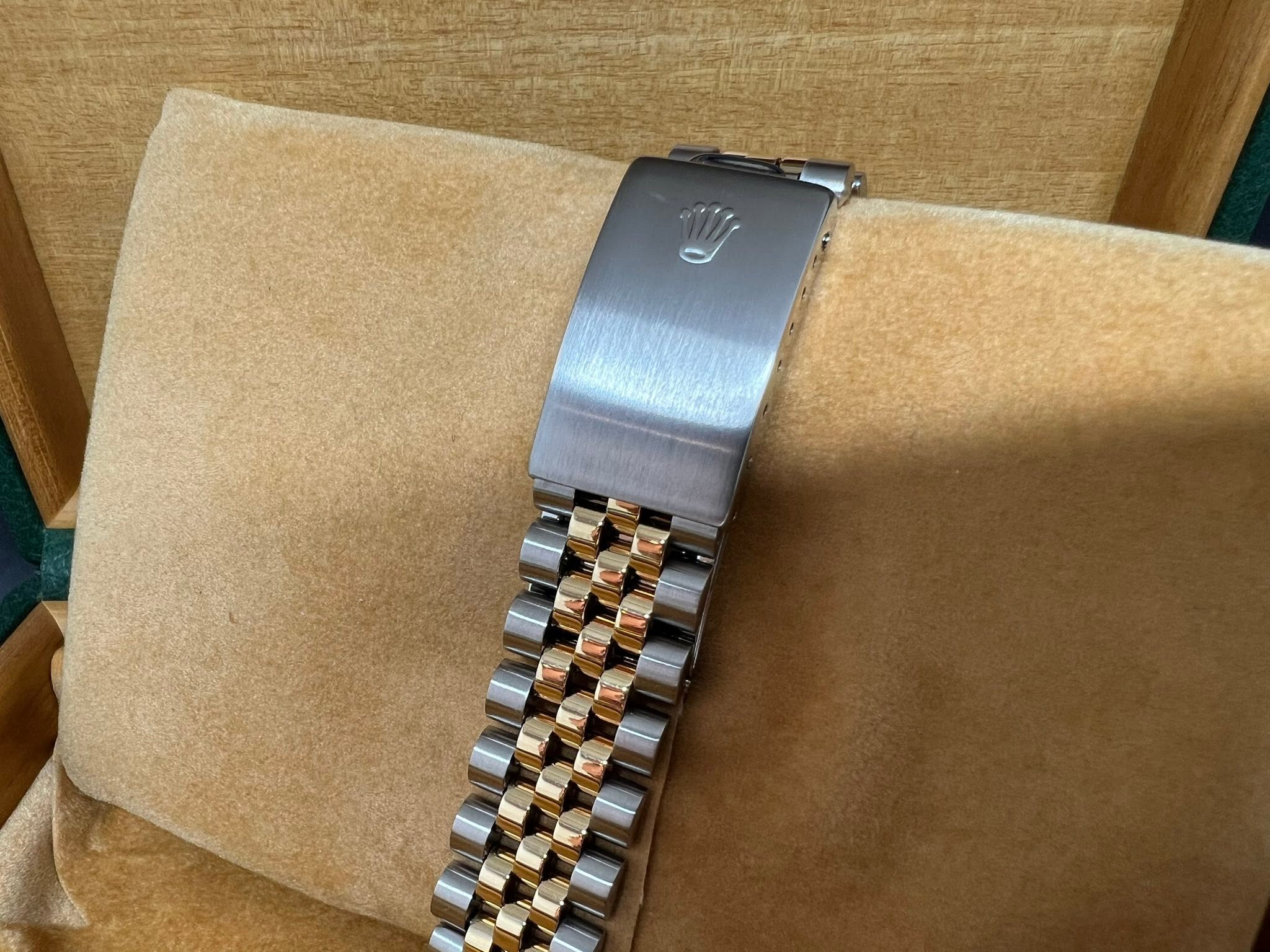 Rolex OP Date 34mm 金鋼金面 15223 E series 淨錶