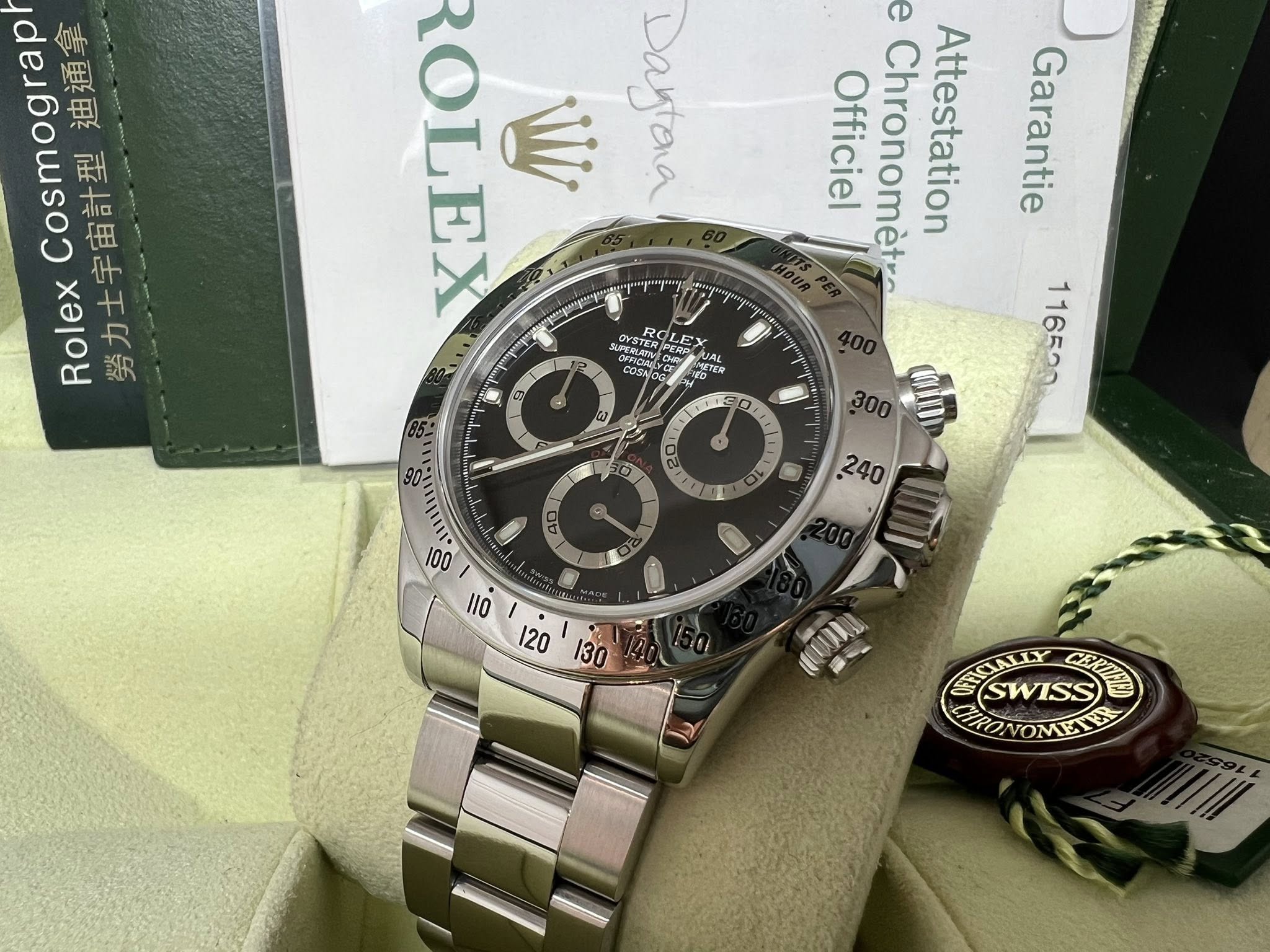 Rolex Daytona 黑面 116520 F頭 行貨
