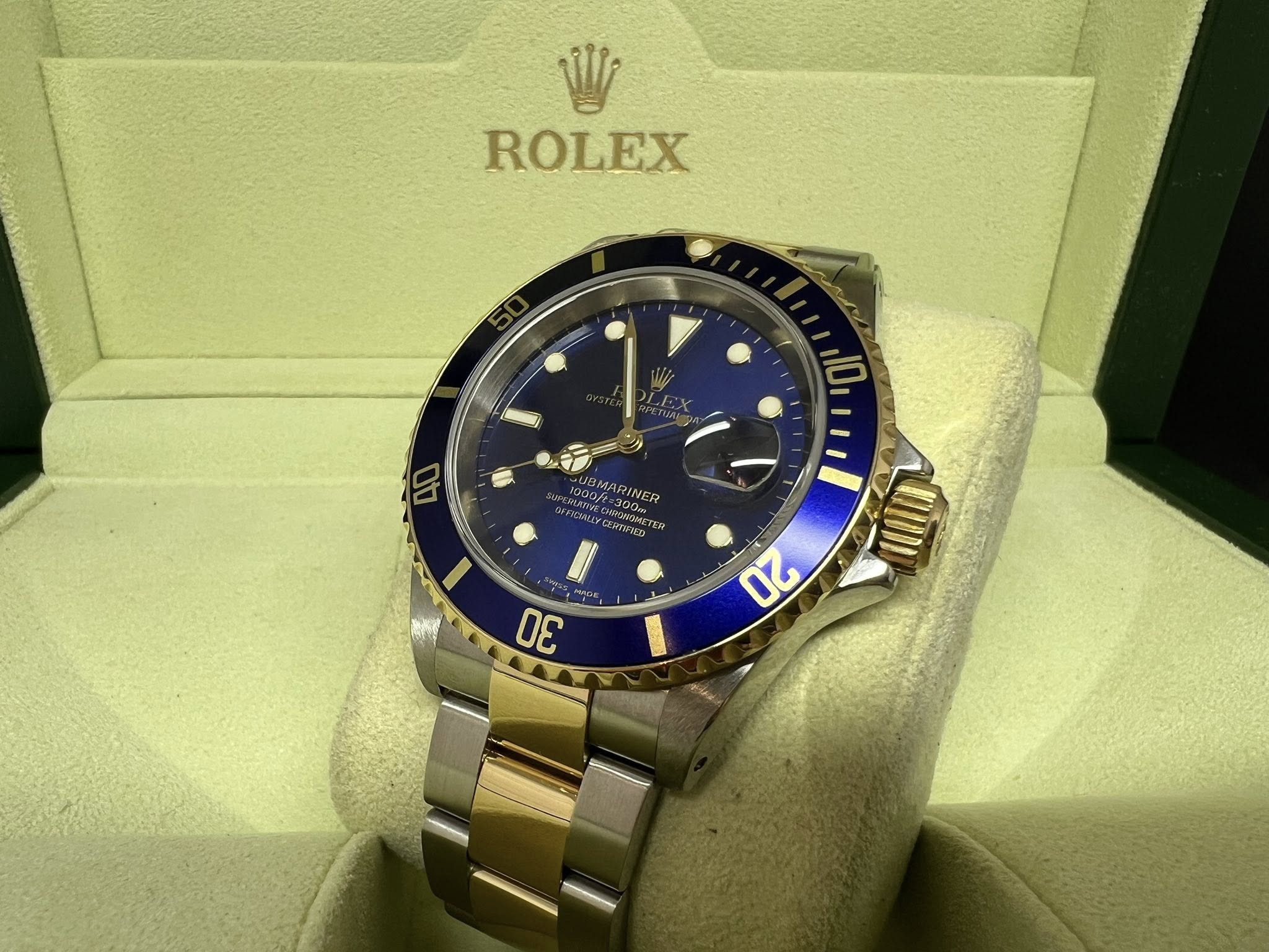 Rolex Submariner  金鋼藍面 16613LB Y頭 淨錶