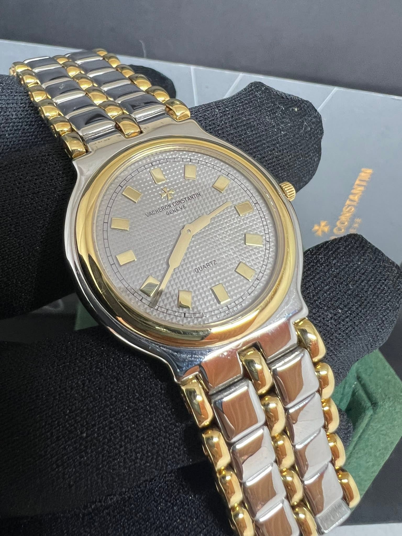 Vacheron Constantin 18k金鋼 32mm Quartz Vintage ~1987 74014 上行紙