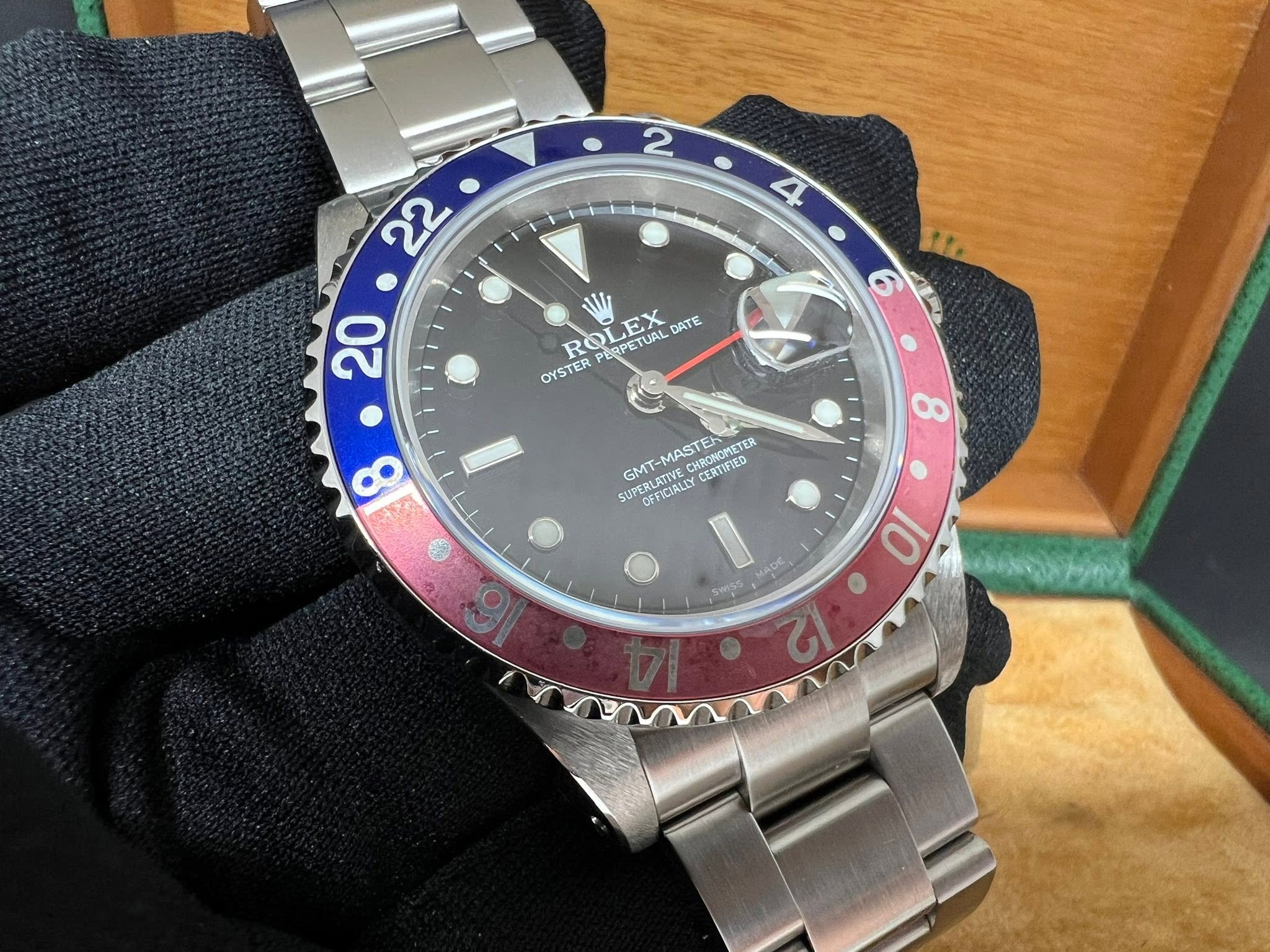 Rolex GMT Master II 紅藍圈 16710 K series 淨錶 退色粉紅圈片