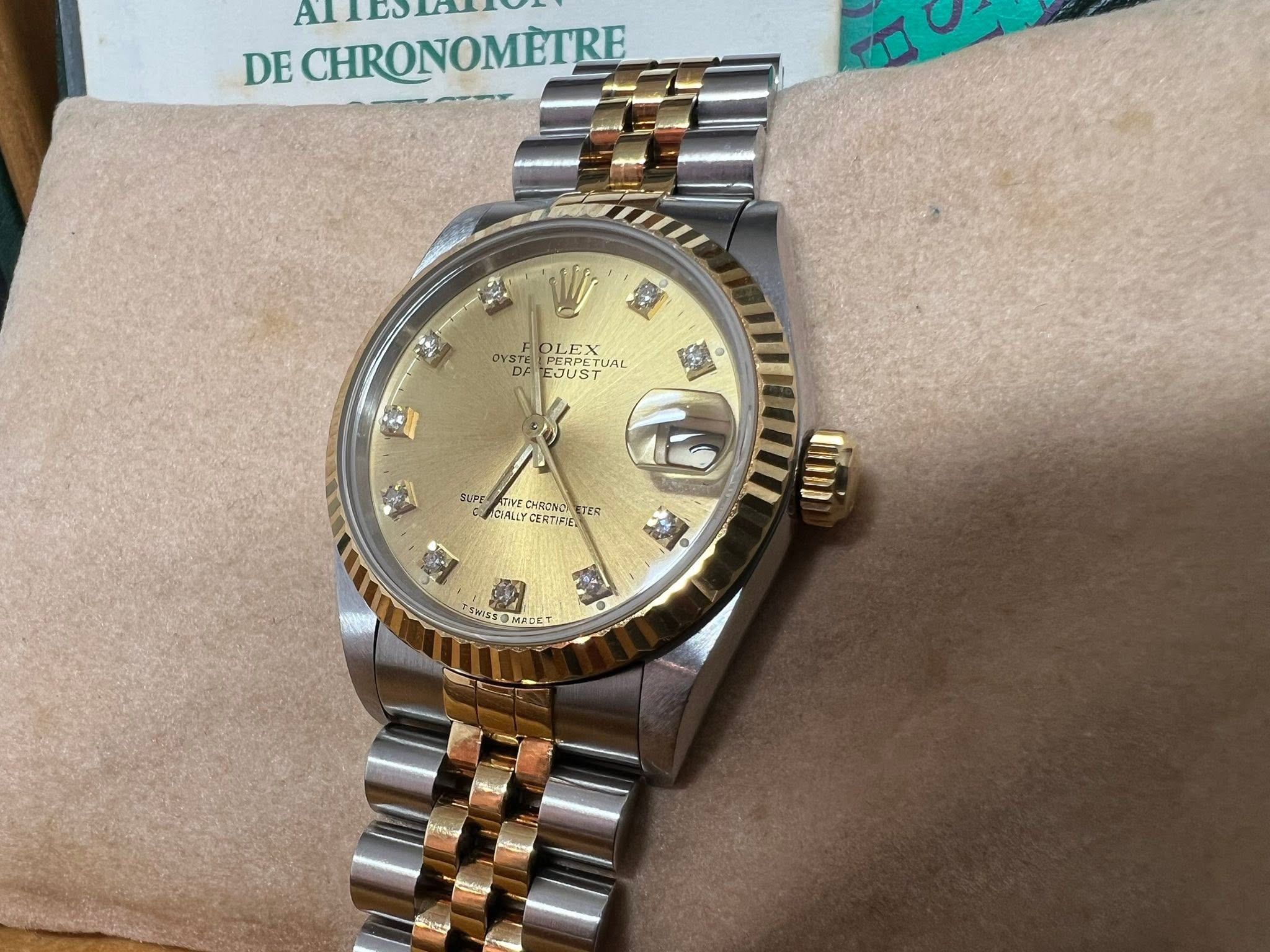 Rolex Datejust 31mm 金鋼金面石字 68273G X series 密窿 FULL SET
