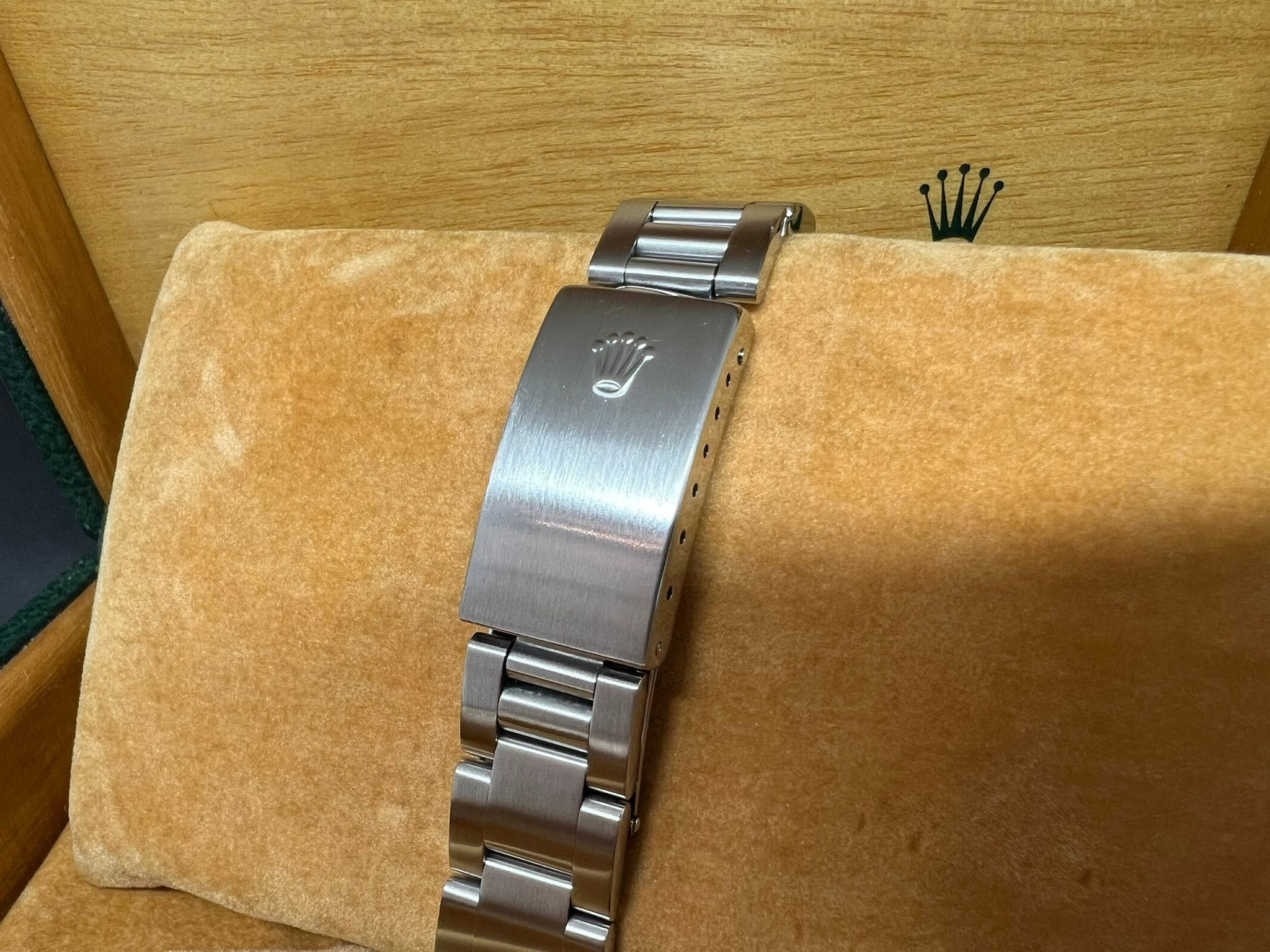Rolex OP Date 34mm 十三劃圈藍面 型號：15210 P series 淨錶