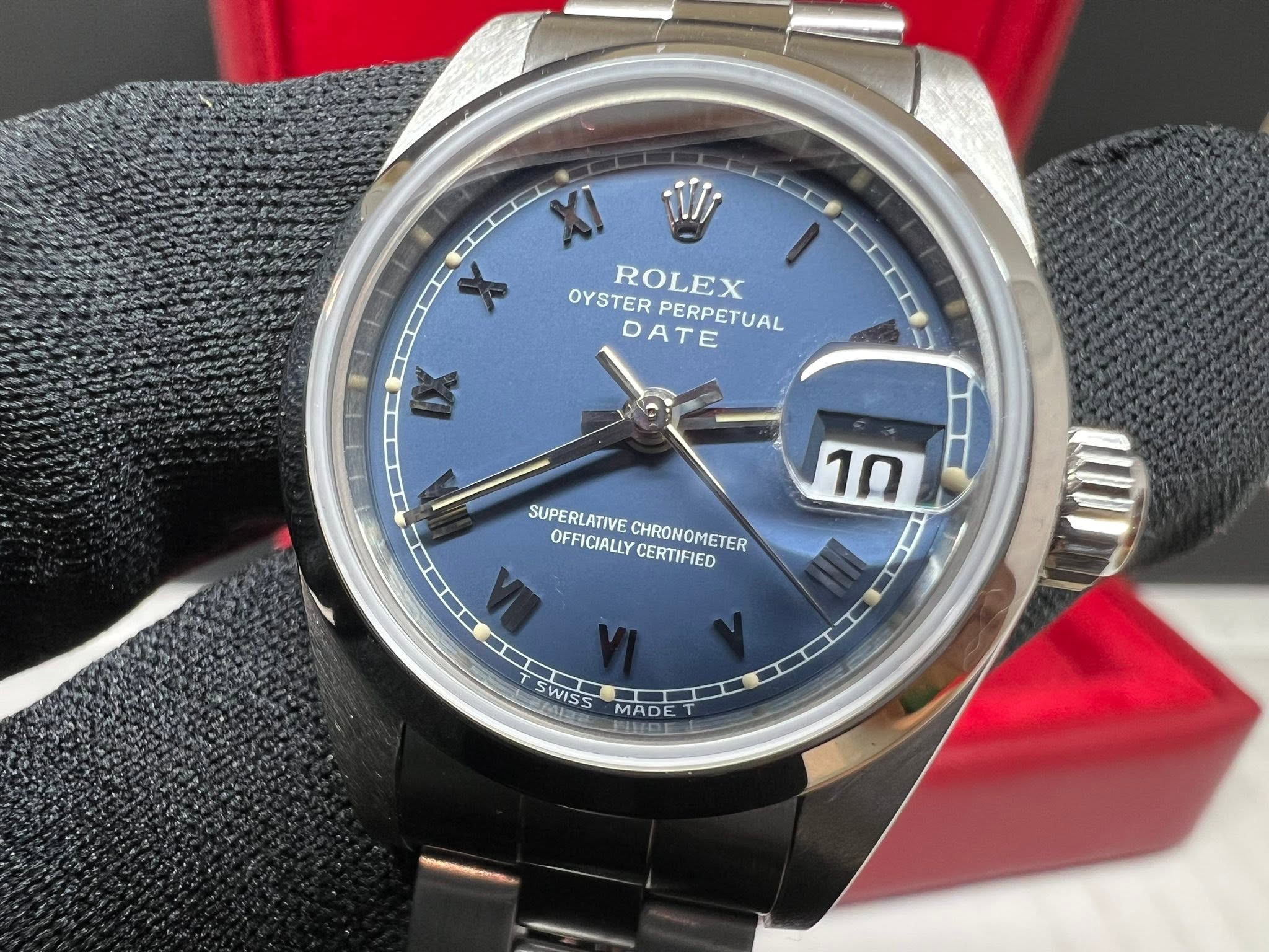 Rolex OP Date 26mm 藍面羅馬字 69160 W series 淨錶