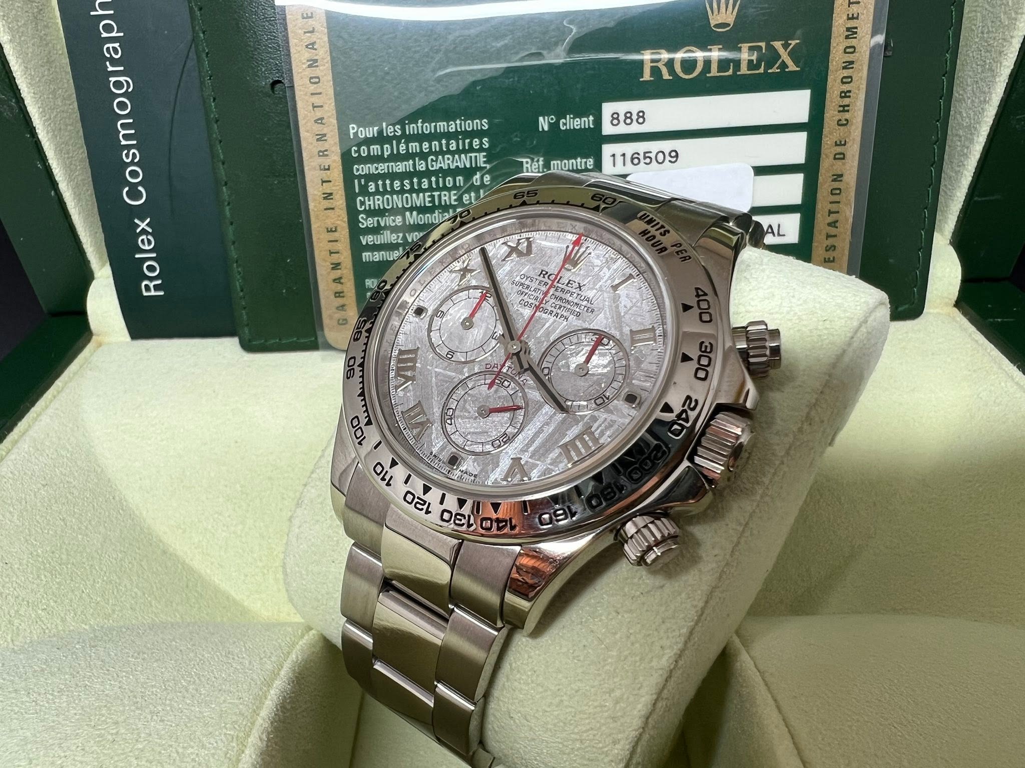 Rolex Daytona 全白金隕石面 116509 Mete 行貨