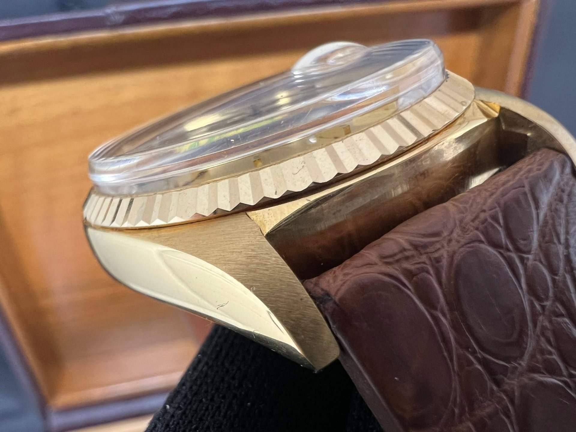 Rolex Daydate 36 Vintage 全金皮帶 1803/8 41xxxxx 厚殼未磨 罕有出世紙