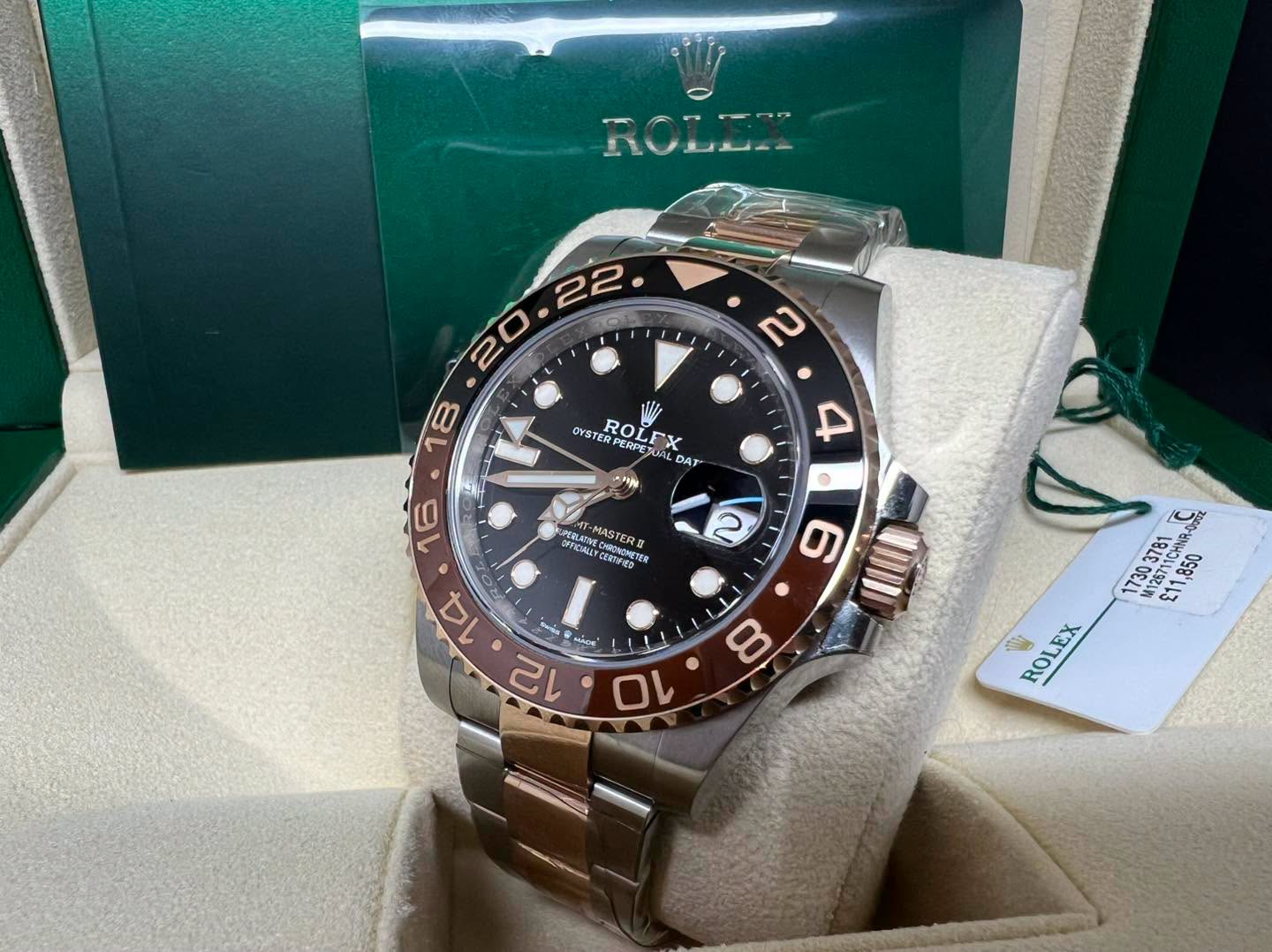 Rolex GMT Master II 玫瑰金鋼沙士 126711CHNR 2020年12月錶 NFC