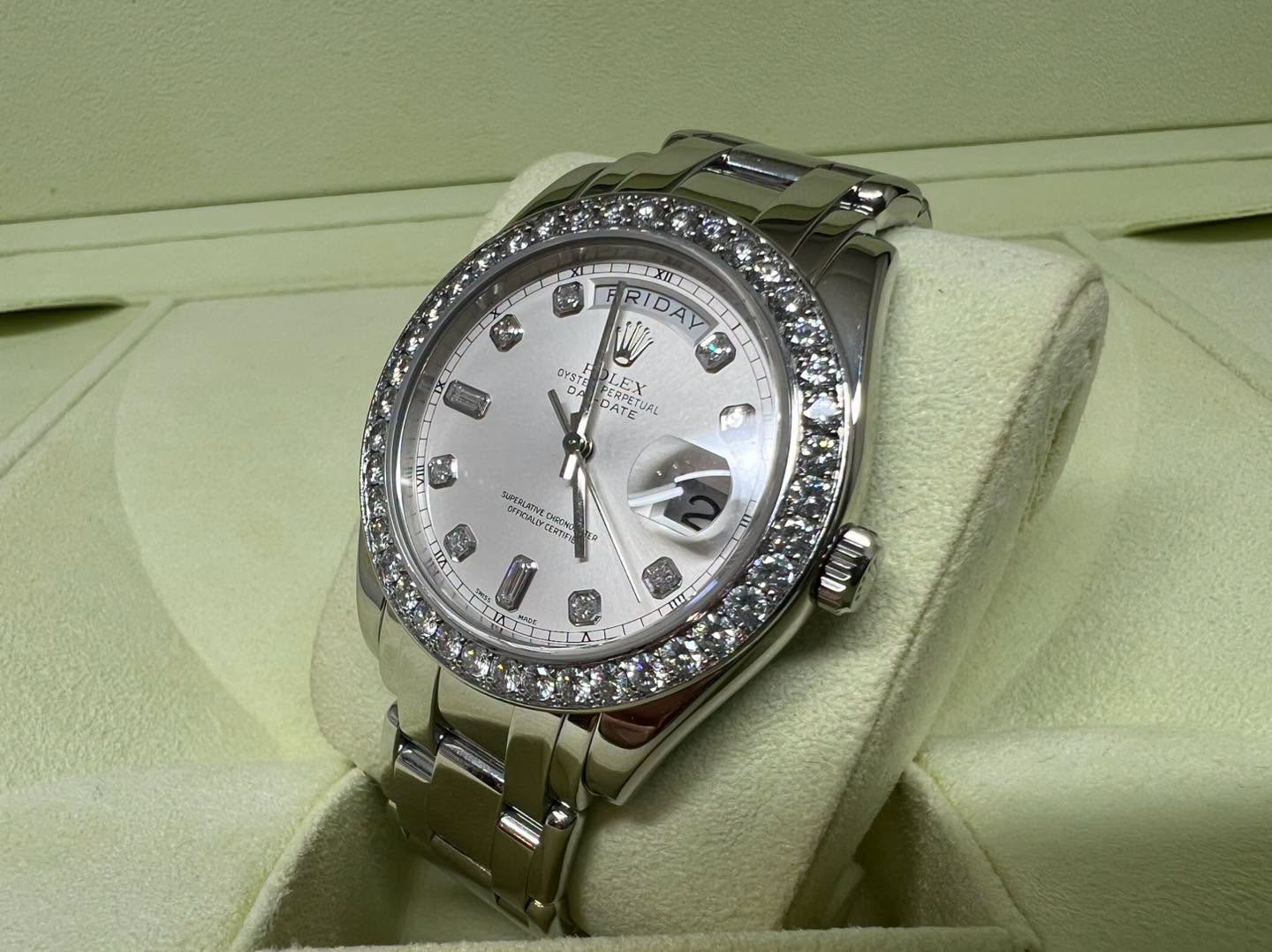 Rolex Daydate Pearlmaster 39mm PT950 足鉑金 18946A P頭