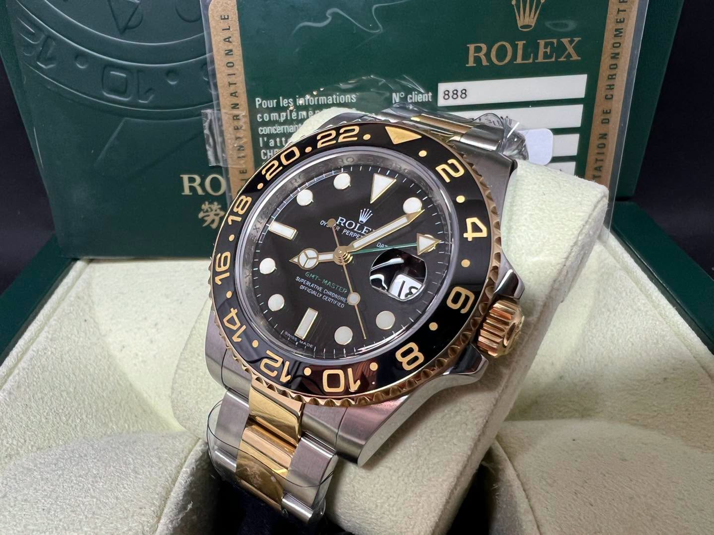 Rolex GMT Master II 金鋼綠針 116713LN M頭 行貨