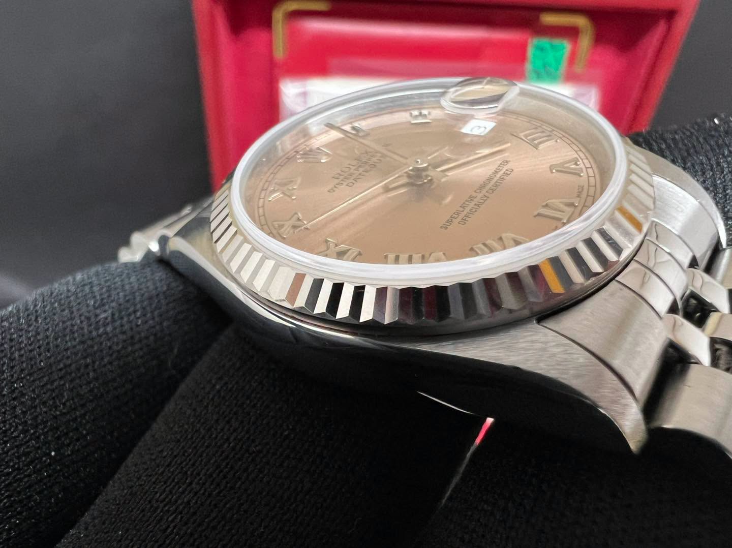 Rolex Datejust 31mm 粉面羅馬字 68274 U series 未磨殼 98%新 出世紙