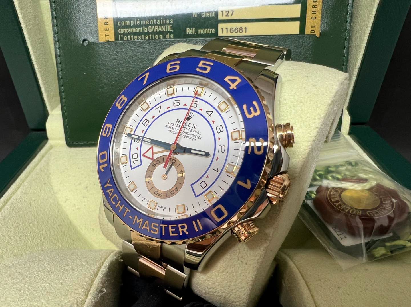 Rolex Yacht Master II 玫瑰金鋼 116681 2012年錶