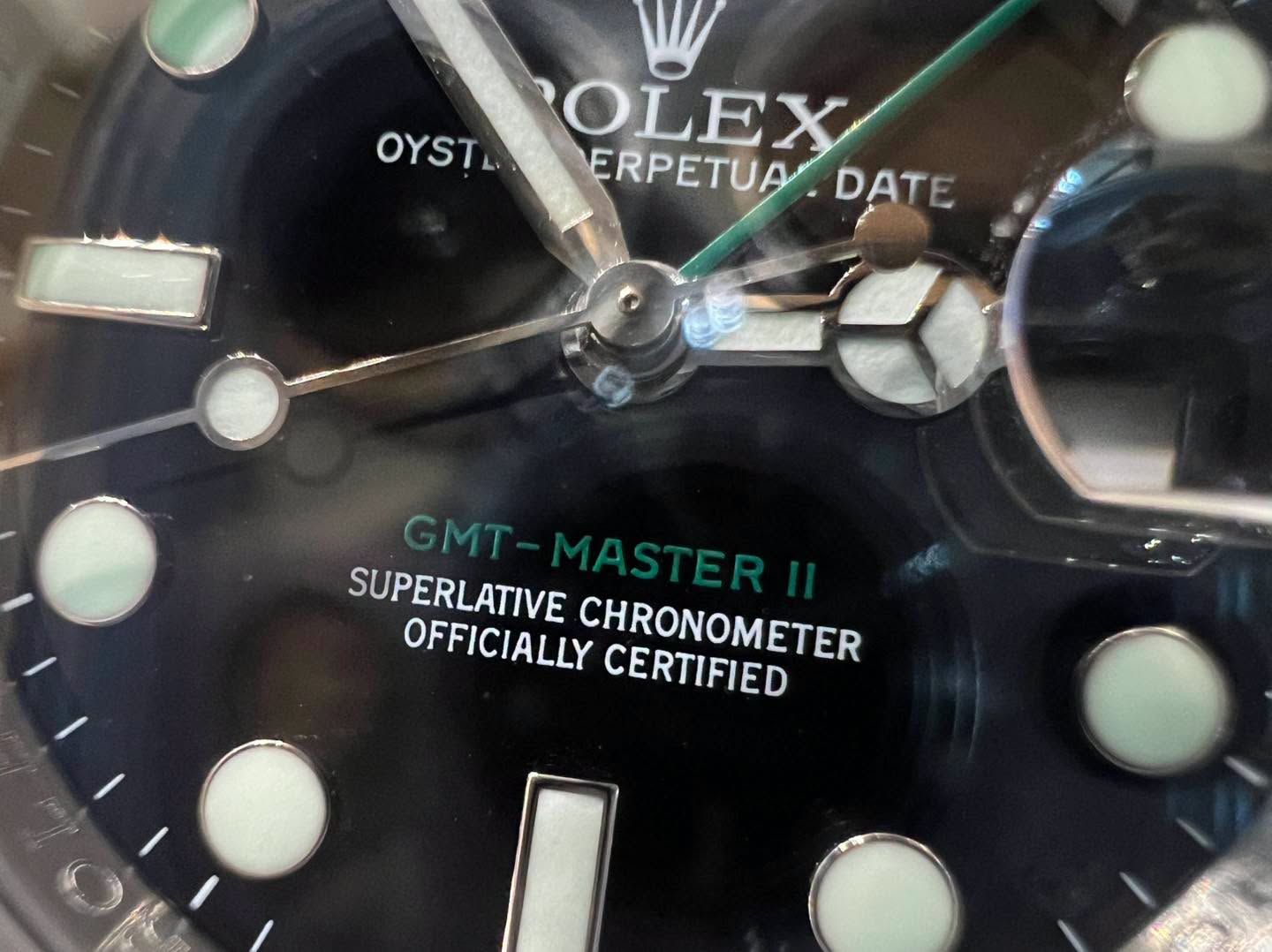 Rolex GMT Master II 綠針 罕有 stick dial 型號：116710LN V頭 淨錶