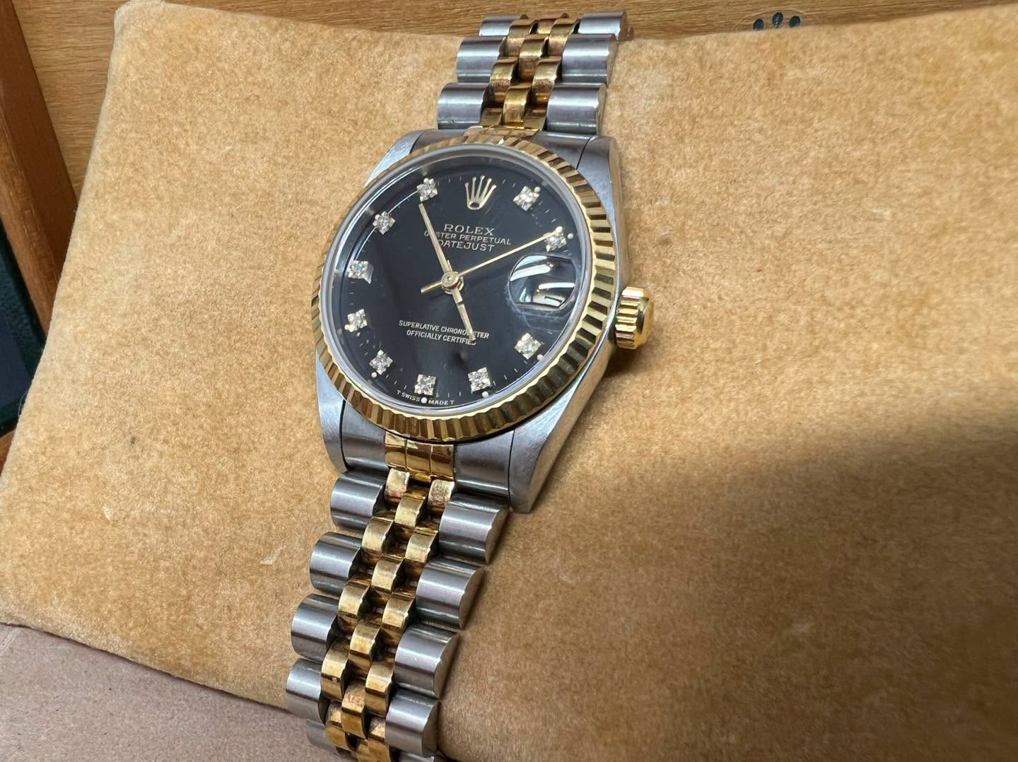 Rolex Datejust 31mm 金鋼黑面石字 68273J X series 未磨殼 95%新 帶直 淨錶